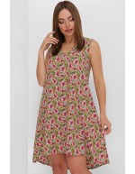 Легка сукня з V-подібним вирізом кольору хакі