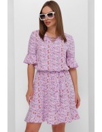 Романтична сукня з квітковим принтом бузкового кольору