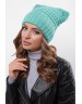 Жіноча шапка на флісі зеленого кольору