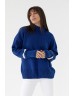 Стильний светр темно-синього кольору із коміром стійка