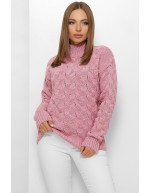 Теплий і м’який светр бузкового кольору з приємної в’язки