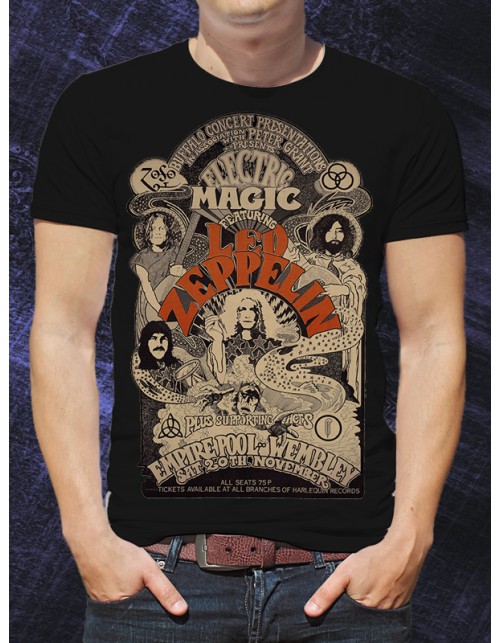 Мужская Футболка "Led Zeppelin" Buffalo concert poster