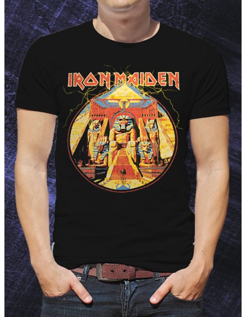 Мужская Футболка Iron Maiden Powerslave Lightning