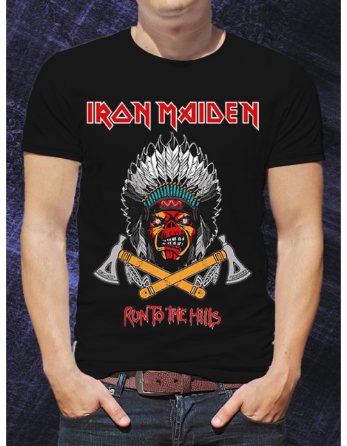 Мужская Футболка "Iron Maiden. Run To The Hills"