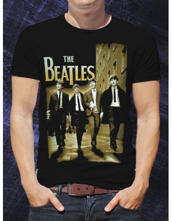 Футболка "Beatles" ливерпульская четверка (1960) Джон Леннон, Пол Маккартни, Джордж Харрисон и Ринго Старр