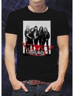 Футболка Aerosmith (black and white photo with the logo)