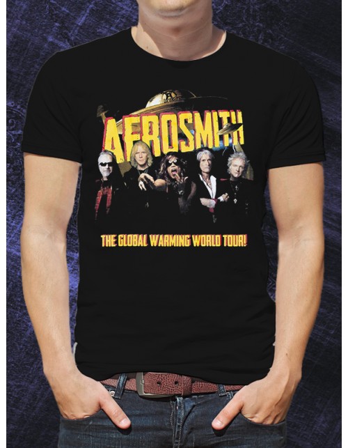 Мужская Футболка Aerosmith The Global Warming World tour