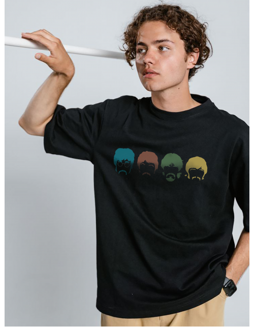 Мужская Футболка The Beatles силуэты ливерпульской четверки