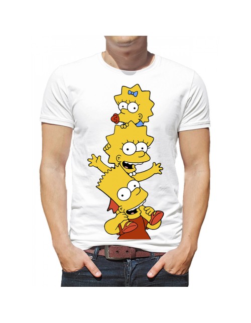 Мужская Футболка "Симпсоны: Барт, Лиза и Мэгги"