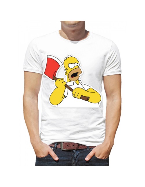 Мужская Футболка "Симпсон Гомер с топором"