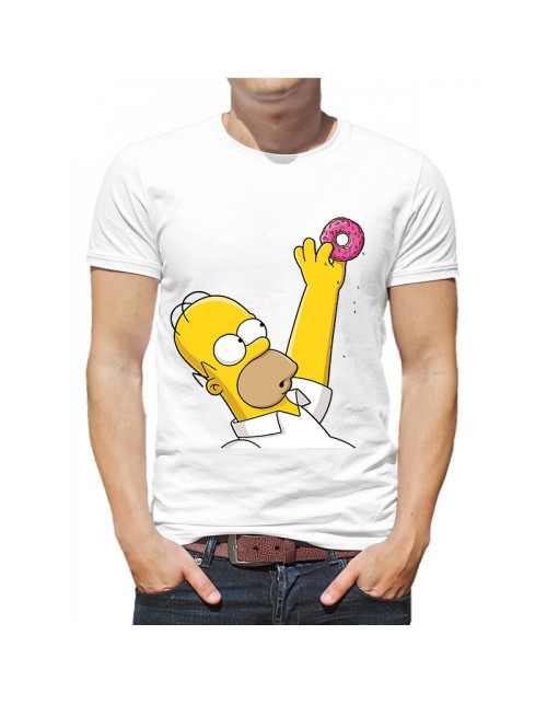 Мужская Футболка "Симпсон Гомер с пончиком"
