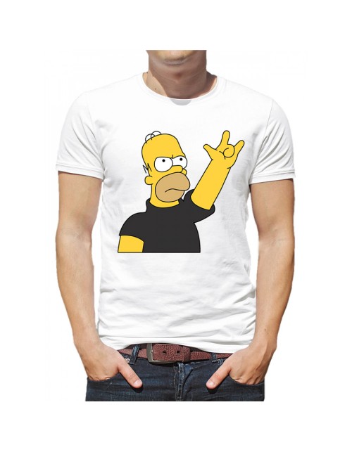 Мужская Футболка "Симпсон Гомер показывает козу"