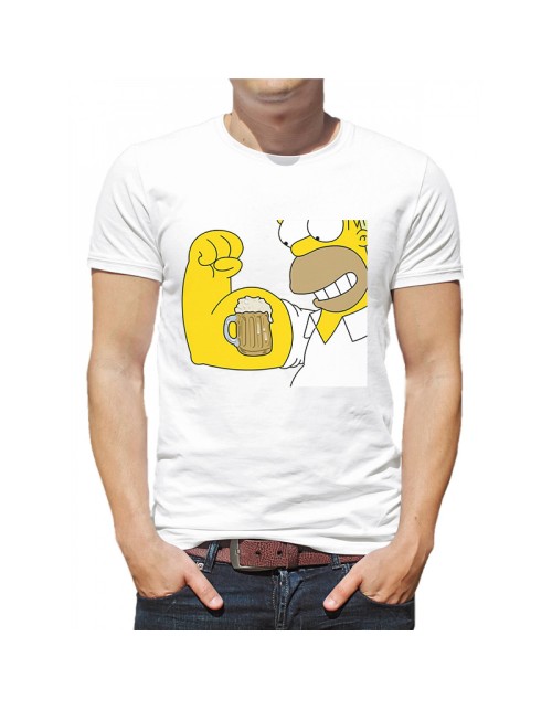 Мужская Футболка "Симпсон Гомер: сила в пиве"