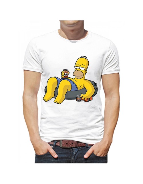 Мужская Футболка "Симпсон Гомер отдыхает"