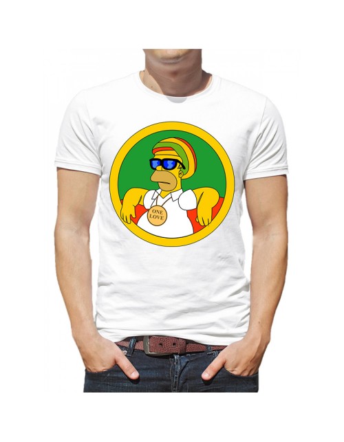 Мужская Футболка "Симпсон Гомер в шапке"