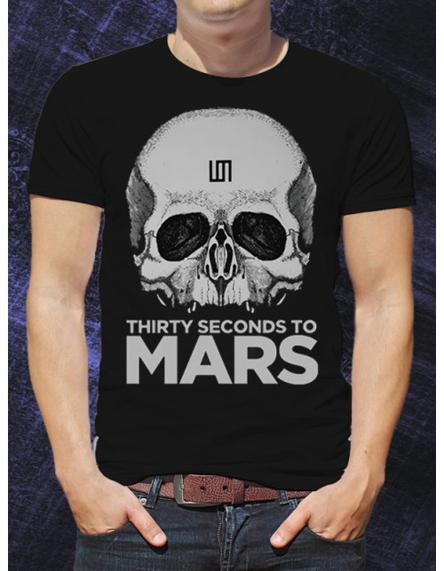 Чоловіча Футболка 30 second to Mars Big skull