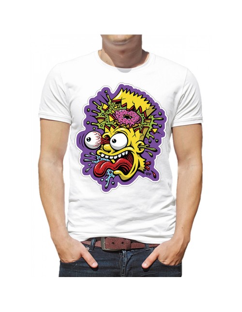 Мужская Футболка "Симпсоны: безумный Барт" (арт)
