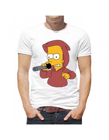 Футболка "Симпсон Барт с микрофоном"