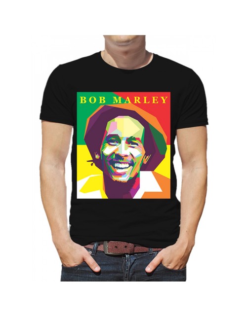 Мужская Футболка Боб Марли (арт растущий флаг)