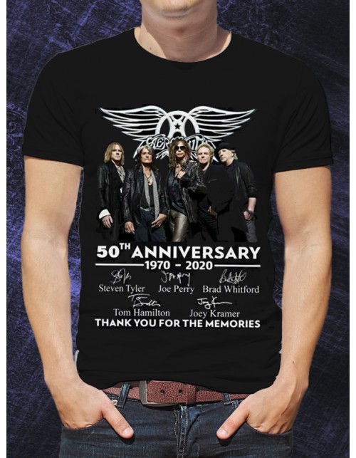 Мужская Футболка Aerosmith (50th anniversary 1970-2020)