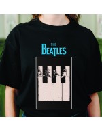 Футболка The Beatles, Abbey Road в стиле клавиш пианино