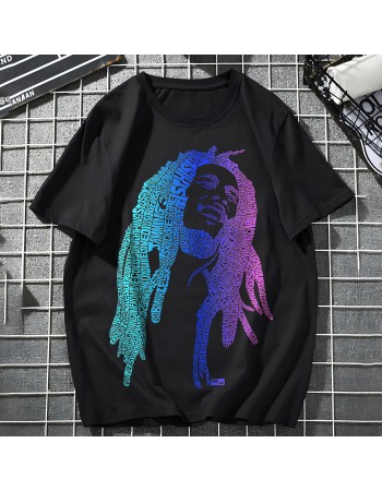 Футболка Bob Marley, gradient art