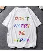 Футболка Don't Worry Be Happy (веселковий настрій)