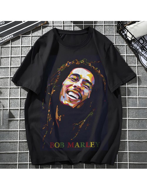 Мужская Футболка Bob Marley paint art
