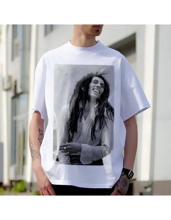 Футболка Боб Марли (черно-белое фото)