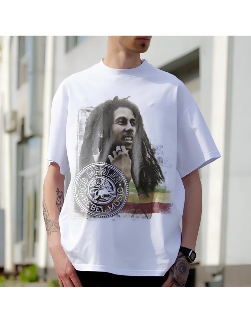 Мужская Футболка Bob Marley - Rebel music