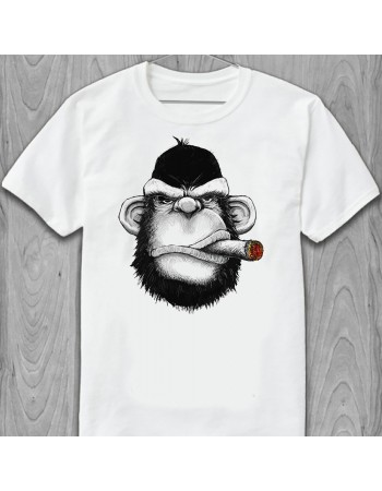 Футболка Горилла курит сигару