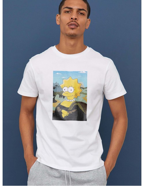 Мужская Футболка Симпсоны - Мона Лиза