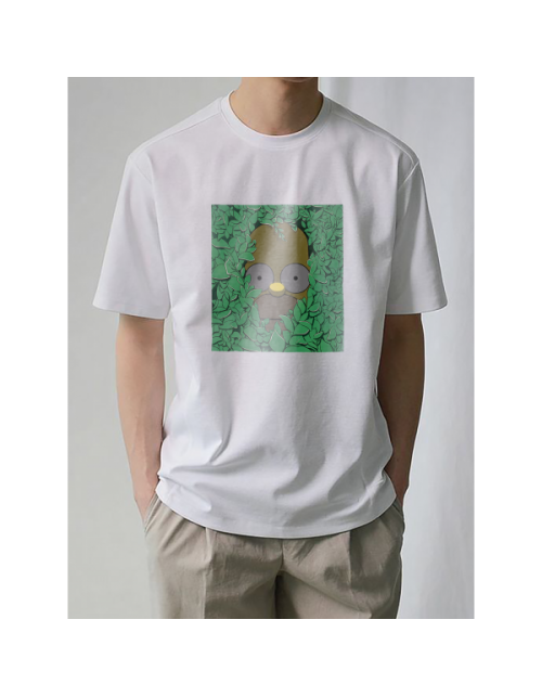 Мужская Футболка Симпсон в кустах