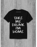 Мужская Футболка Take me drunk I'm home