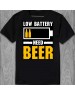 Мужская Футболка Low Battery Need Beer
