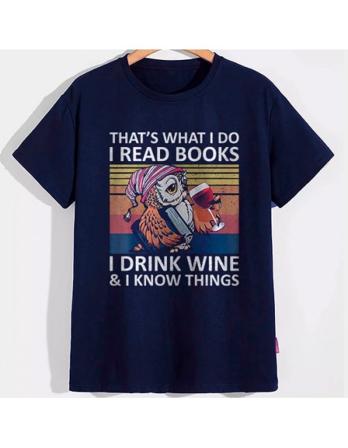Чоловіча Футболка That'what I do I read bookI drink wine and I know thing