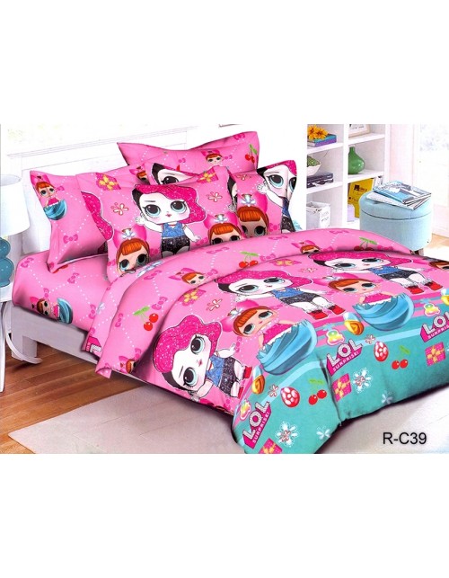 Дитячий комплект постільної білизни ляльки ЛОЛ, Ранфорс
