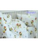 Детский комплект постельного бельябелого цвета с жирафами, Ранфорс