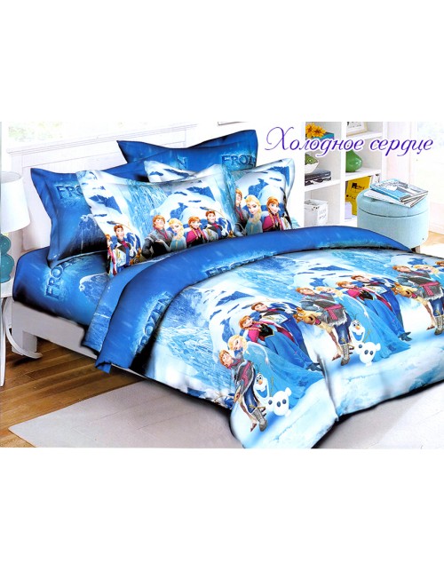 Дитячий комплект постільної білизни холодне серце, Ранфорс