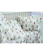 Постель детская с мишками и звездами