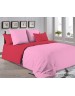 Двухспальный комплект постельного белья красно розового цвета, Поплин