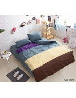 Постель двуспальная в полоску серого цвета