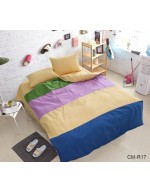 Постіль двоспальна у смужку персикового кольору