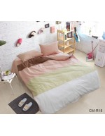 Постіль двоспальна у смужку рожевого кольору