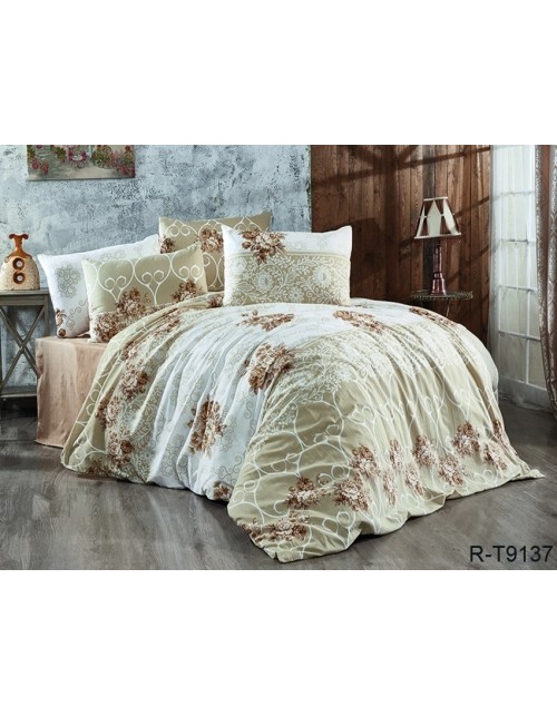 Двоспальний комплект постільної білизни з абстрактним принтом, Ранфорс