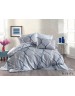 Двухспальный комплект постельного белья серого цвета с абстрактным принтом, Ранфорс