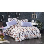 Постель двуспальная с абстрактным принтом