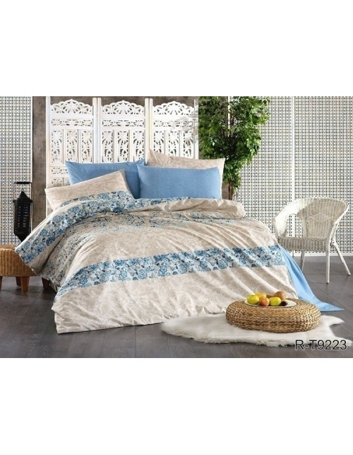 Двухспальный комплект постельного белья с цветочным узором, Ранфорс