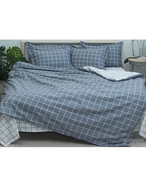 Двоспальний комплект постільної білизни в клітинку, Ранфорс