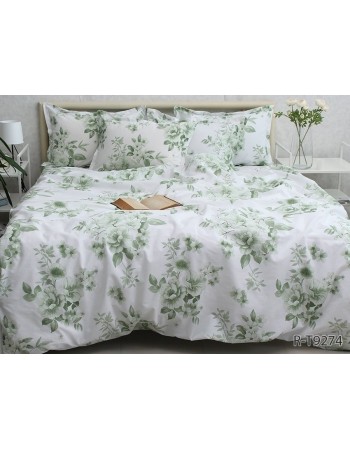Постіль двоспальна з квітковим принтом